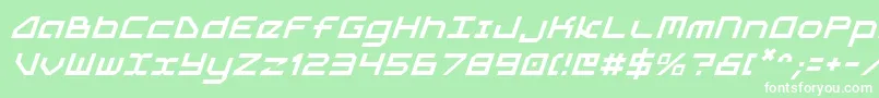 フォント5thagenti – 緑の背景に白い文字