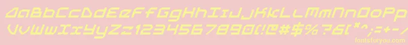 Шрифт 5thagenti – жёлтые шрифты на розовом фоне