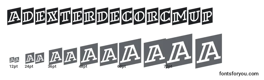 ADexterdecorcmup Font Sizes