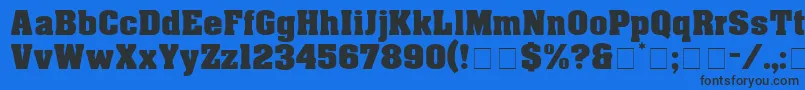 Шрифт EuphemiaDisplaySsi – чёрные шрифты на синем фоне