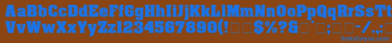 EuphemiaDisplaySsi Font – Blue Fonts on Brown Background