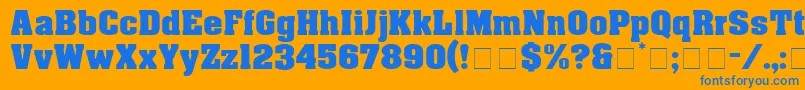 EuphemiaDisplaySsi Font – Blue Fonts on Orange Background