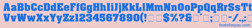 フォントEuphemiaDisplaySsi – ピンクの背景に青い文字