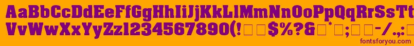 EuphemiaDisplaySsi Font – Purple Fonts on Orange Background