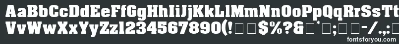 EuphemiaDisplaySsi-fontti – valkoiset fontit mustalla taustalla