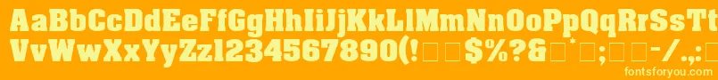 EuphemiaDisplaySsi Font – Yellow Fonts on Orange Background