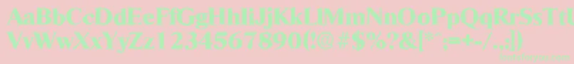 RiccioneantiqueXboldRegular Font – Green Fonts on Pink Background