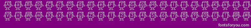 Samysbookifiedtuffy Font – Green Fonts on Purple Background