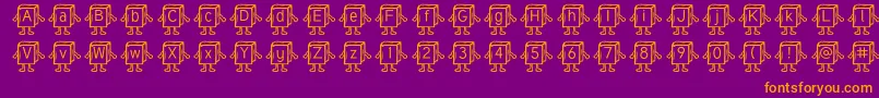 Samysbookifiedtuffy Font – Orange Fonts on Purple Background