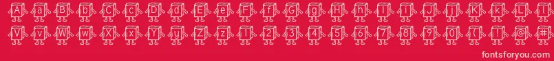 Samysbookifiedtuffy Font – Pink Fonts on Red Background