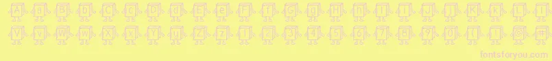 Samysbookifiedtuffy Font – Pink Fonts on Yellow Background