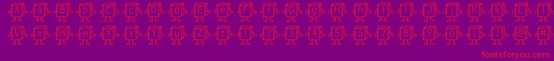 Samysbookifiedtuffy Font – Red Fonts on Purple Background