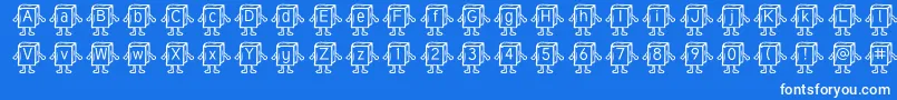 Samysbookifiedtuffy Font – White Fonts on Blue Background