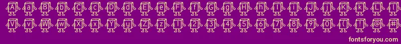 Samysbookifiedtuffy Font – Yellow Fonts on Purple Background