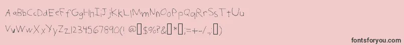 フォントChildSerialKiller – ピンクの背景に黒い文字