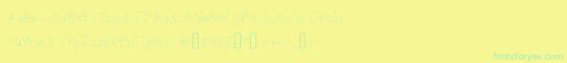 fuente ChildSerialKiller – Fuentes Verdes Sobre Fondo Amarillo