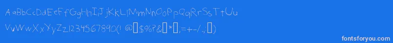 フォントChildSerialKiller – ピンクの文字、青い背景