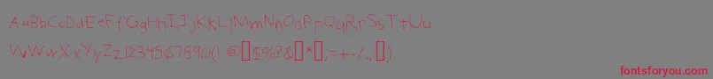 ChildSerialKiller Font – Red Fonts on Gray Background