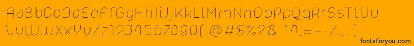 Lelim200 Font – Black Fonts on Orange Background