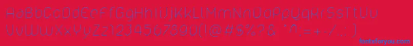 Lelim200 Font – Blue Fonts on Red Background