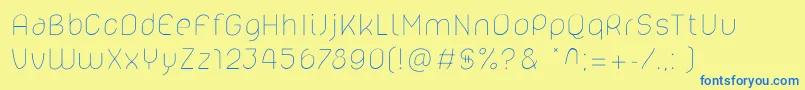 Lelim200 Font – Blue Fonts on Yellow Background