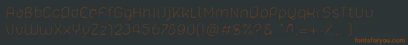 Lelim200-fontti – ruskeat fontit mustalla taustalla