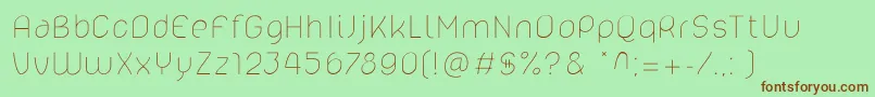 Lelim200 Font – Brown Fonts on Green Background