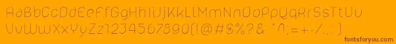 Lelim200 Font – Brown Fonts on Orange Background