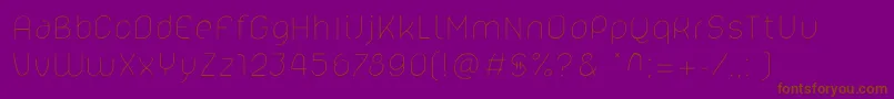 Lelim200-Schriftart – Braune Schriften auf violettem Hintergrund