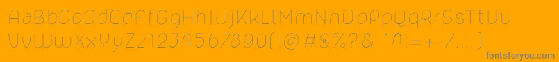 Lelim200-Schriftart – Graue Schriften auf orangefarbenem Hintergrund