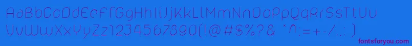 Lelim200 Font – Purple Fonts on Blue Background