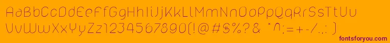 Lelim200 Font – Purple Fonts on Orange Background