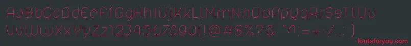フォントLelim200 – 黒い背景に赤い文字