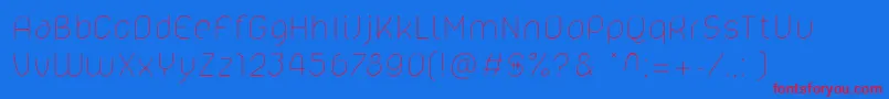 Lelim200 Font – Red Fonts on Blue Background