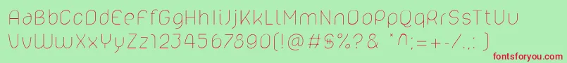 Lelim200 Font – Red Fonts on Green Background