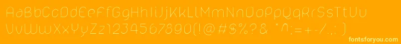 Czcionka Lelim200 – żółte czcionki na pomarańczowym tle