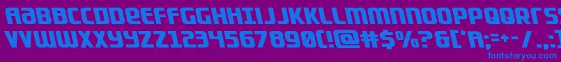 Lightsiderleft Font – Blue Fonts on Purple Background