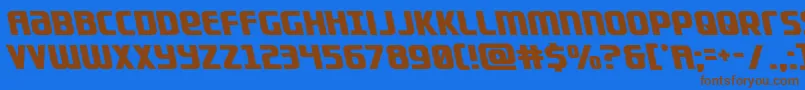 Lightsiderleft Font – Brown Fonts on Blue Background