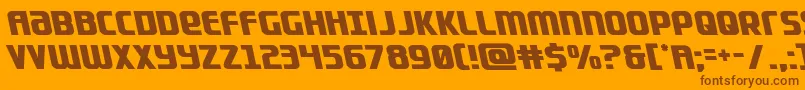 Lightsiderleft Font – Brown Fonts on Orange Background