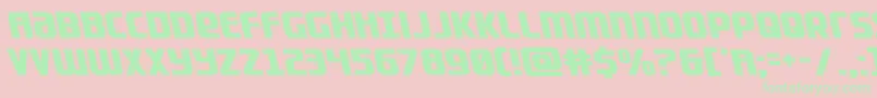 Lightsiderleft-Schriftart – Grüne Schriften auf rosa Hintergrund