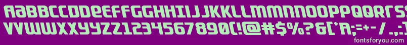 Lightsiderleft Font – Green Fonts on Purple Background