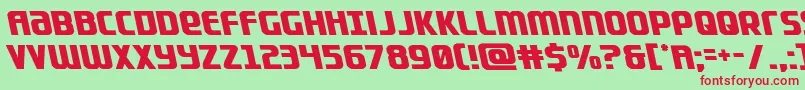 Lightsiderleft Font – Red Fonts on Green Background