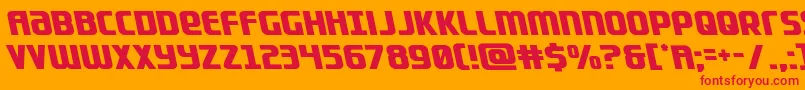 Lightsiderleft Font – Red Fonts on Orange Background