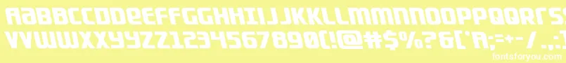 Lightsiderleft Font – White Fonts on Yellow Background