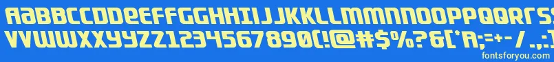 Lightsiderleft Font – Yellow Fonts on Blue Background