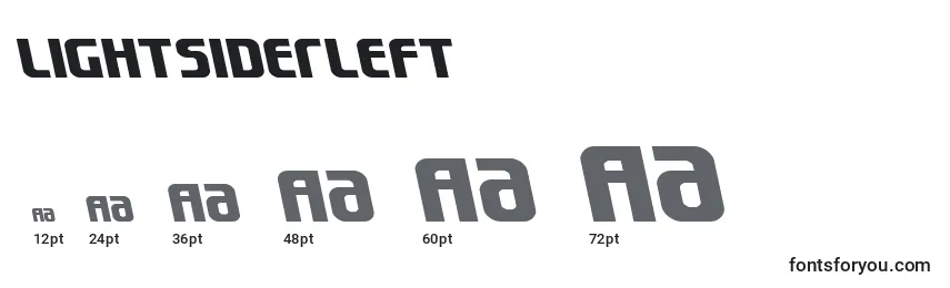 Размеры шрифта Lightsiderleft