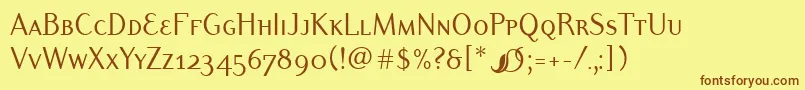 DyadisscitcTt Font – Brown Fonts on Yellow Background