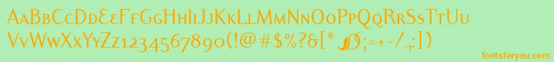 DyadisscitcTt Font – Orange Fonts on Green Background