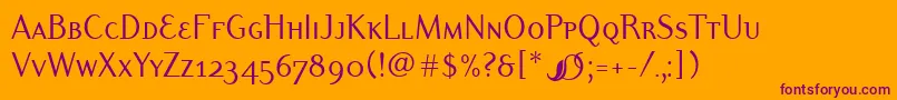 DyadisscitcTt Font – Purple Fonts on Orange Background
