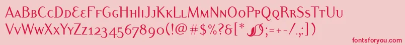 Police DyadisscitcTt – polices rouges sur fond rose